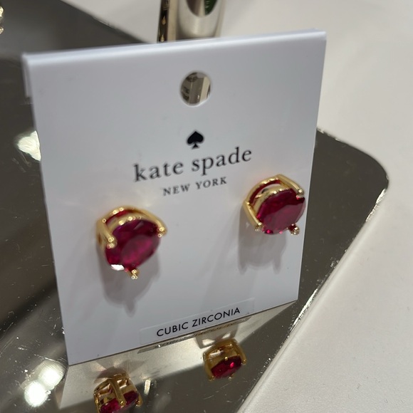Kate Spade Red Cubic Zirconia Earrings - Picture 11 of 16